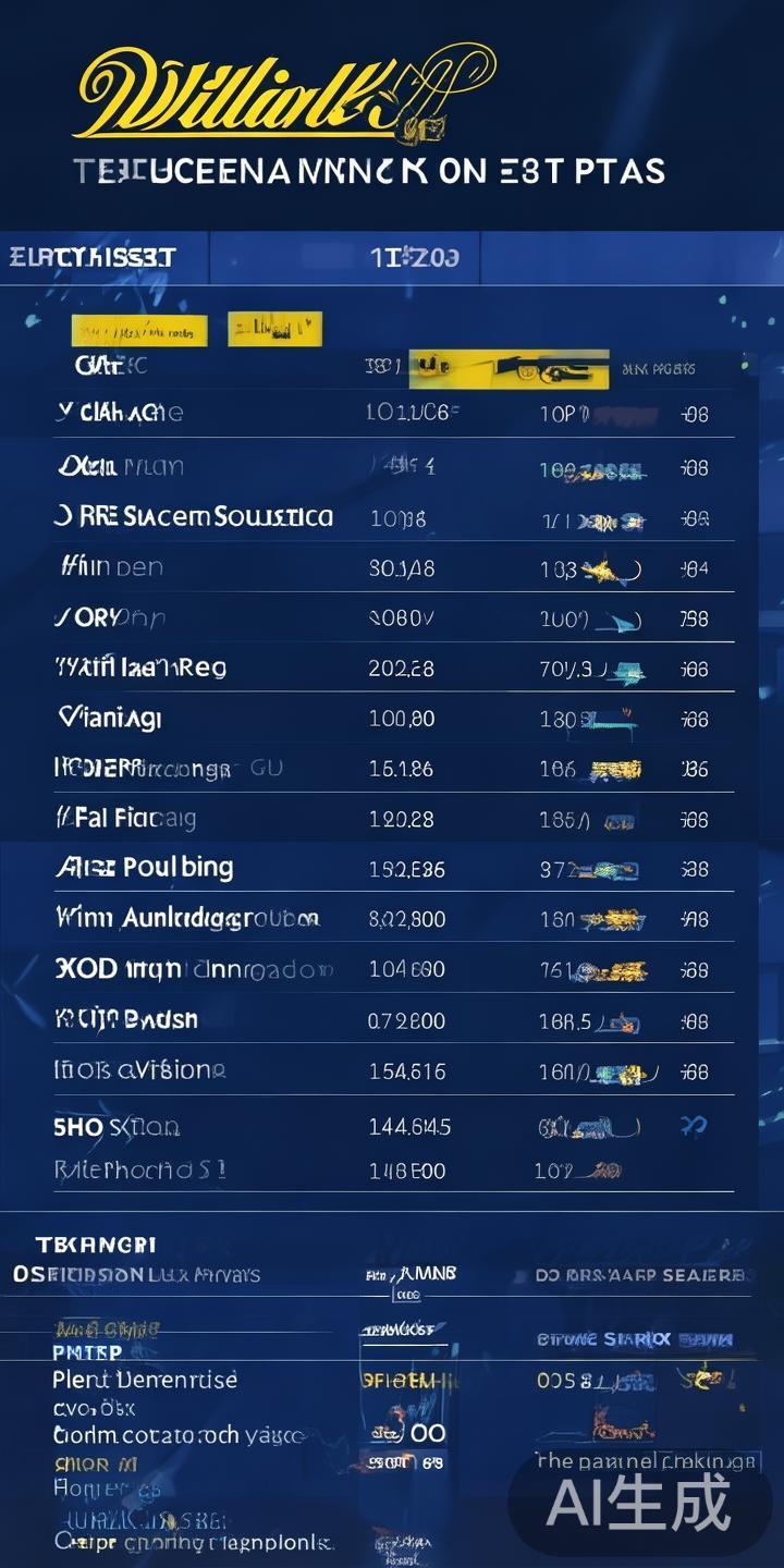 威廉希尔盘口走势及投注策略全面解析与实战指南 威廉希尔的盘口数据反映着市场对比赛双方的预期。近期